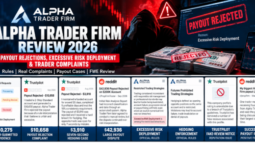 Alpha Trader Firm Review 2026 – Payout Rejections and Excessive Risk Deployment