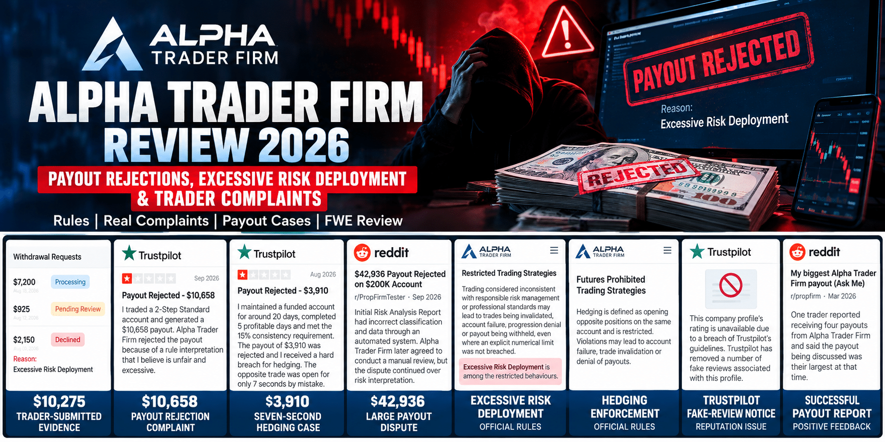Alpha Trader Firm Review 2026 – Payout Rejections and Excessive Risk Deployment
