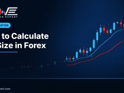 Trader calculating forex lot size from account risk and stop loss distance on a chart