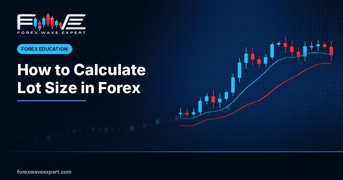 Trader calculating forex lot size from account risk and stop loss distance on a chart