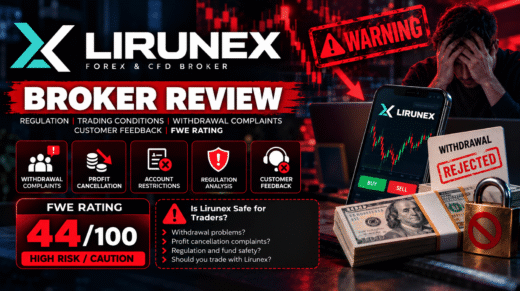 Lirunex Review: Withdrawal Complaints, Regulation & FWE Rating